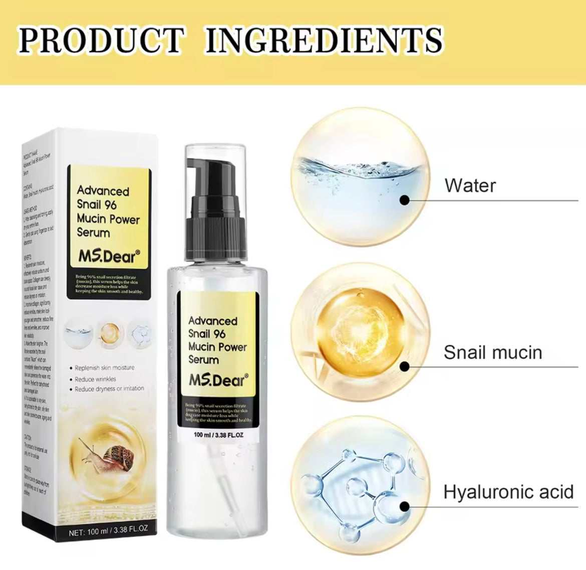 Advance snail mucin serum